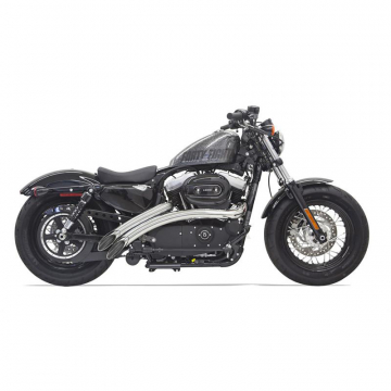 view Bassani 1X2FC Chrome Sweeper Radius 2:2 Full Exhaust for Harley Sportster '14-'19