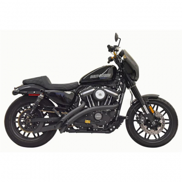 view Bassani 1X3FB Black Sweeper Radius 2:2 Full Exhaust for Harley Sportster '14-'20