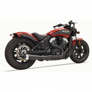view Bassani 8S12JB Black Road Rage Short 2:1 Full Exhaust for Indian Scout (2015-)