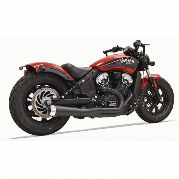 view Bassani 8S12JB Black Road Rage Short 2:1 Full Exhaust for Indian Scout (2015-2021)