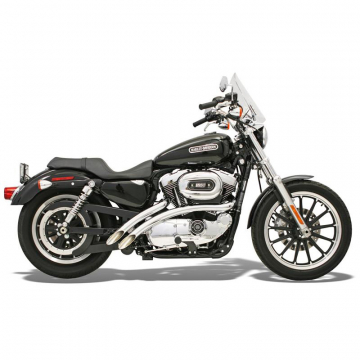 view Bassani XL-FF12 Chrome Sweeper Radius 2:2 Full Exhaust for Harley Sportster '86-'03