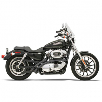 view Bassani XL-FF12B Black Sweeper Radius 2:2 Full Exhaust for Harley Sportster '86-'03