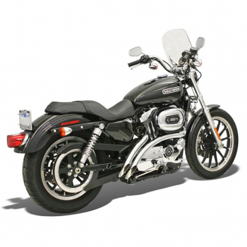 view Bassani XL4-FF12CL Chrome Sweeper Radius 2:2 Full Exhaust for Harley Sportster '07-'13