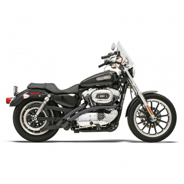 view Bassani XL4-FF12CLB Black Sweeper Radius 2:2 Full Exhaust for Harley Sportster '07-'13