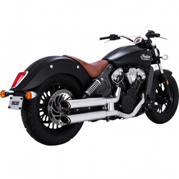 view Vance & Hines 18323 3" Twin Slash Slip-ons, Chrome for Indian Scout '15-'22