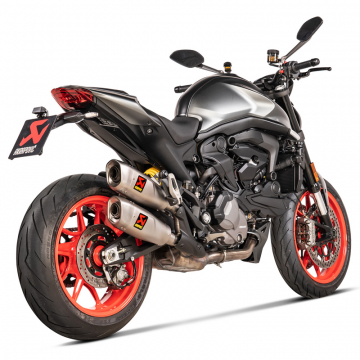 view Akrapovic S-D9SO17-HCQT Slip-on Line Exhausts, Titanium for Ducati Monster '21-