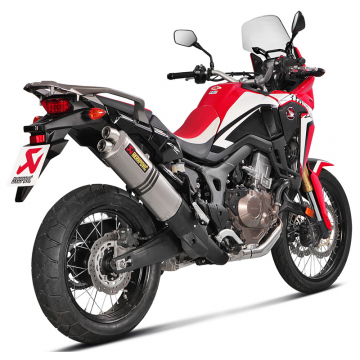 view Akrapovic S-H10SO16-WT Slip-on Line Exhaust, Titanium for CRF1000L Africa Twin '16-'19