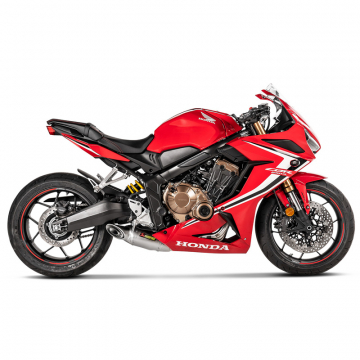 view Akrapovic S-H6R11-AFT Racing Line Full Exhaust, Titanium for Honda CB650F & CBR650F/R