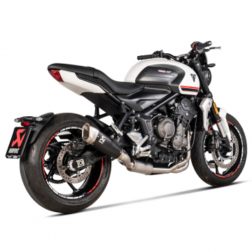 view Akrapovic S-T6R1-CQTBL Racing Line Full Exhaust, Titanium for Triumph Trident 660 '21-