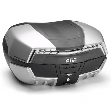 Givi V58NTA Maxia 5 Tech Monokey Top Case Silver with Clear Reflectors, 58 Liter