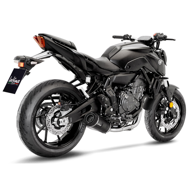 LeoVince 14360EB LV One Evo Full Exhaust, Black for Yamaha MT-07/XSR ...