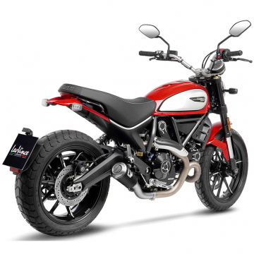 view LeoVince 15250C LV-10 Carbon Slip-on Exhaust for Ducati Scrambler (2021-)