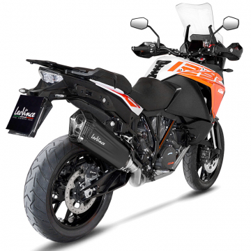 view LeoVince 15300B LV-10 Black Slip-on Exhaust for KTM Adventure models