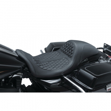 view Mustang 75947 Signature Series Hightail Fastback One-Piece Seat for Harley FL Touring '08-'21