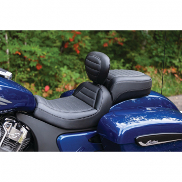 view Mustang 89200 Standard Touring One-Piece Seat w/ Backrest for Indian Challenger '20-'22