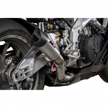 view QD AAPR0060013 Gunshot Slip-on Exhaust, Titanium for Aprilia RSV4 1000-1100 '18-