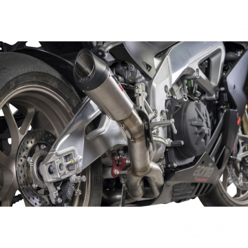 view QD AAPR0070013 Gunshot Semi Full Exhaust, Titanium for Aprilia RSV4 1000-1100 '18-