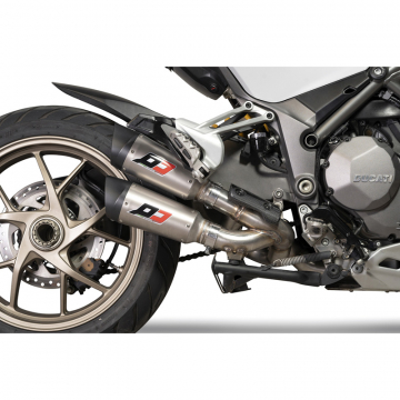 view QD ADUC0430013 Gunshot Twin 2-1 Full Exhaust, Titanium for Ducati Multistrada 1260 '18-'20