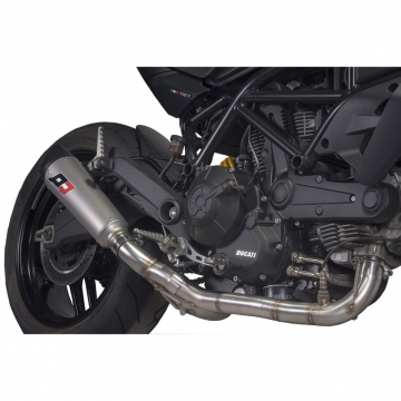 view QD ADUC0480001-3 Tri-Cone Exhaust, Titanium for Ducati Monster 797 '17-