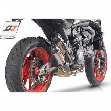 view QD ADUC0610012 Gunshot Twin Exhaust, Titanium for Ducati Monster 937 '21-