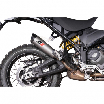 view QD ADUC0620051 Tri Cone Slip-on Exhaust, Titanium for Ducati DesertX (2023-)