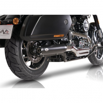 view V-Performance AHAR0230031 Single Slip-on Exhaust, Revolver Dark for Harley Sport Glide '21-