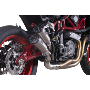 view V-Performance AIND0070015-1 Euro 5 Thunder Exhausts, Titanium for Indian FTR1200