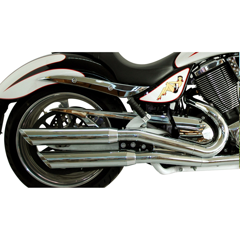 V-Performance AVIC0010001 Euro 3 Twin Exhausts, Slash Cut Chrome for ...