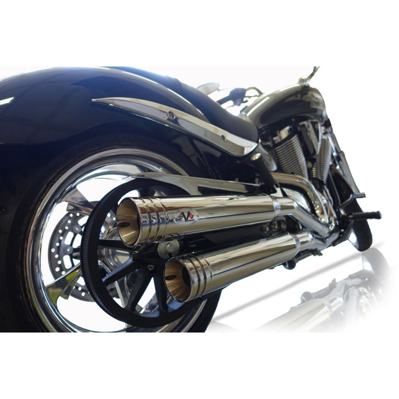 V-Performance AVIC0010004 Euro 3 Twin Exhausts, Double Ring Chrome for ...