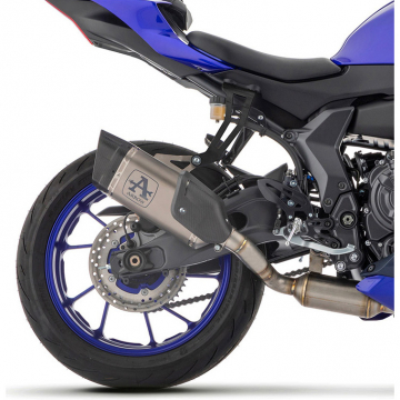 view Arrow 71231PTZ Competition Full Exhaust, Titanium with Stainless for Yamaha YZF-R7 '21-
