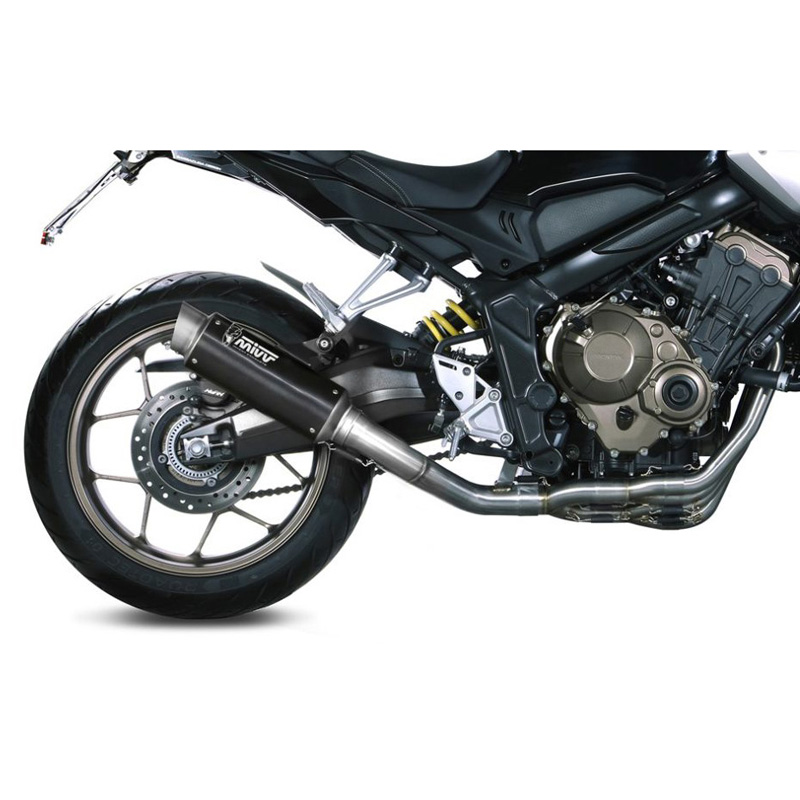 Mivv H.072.LXBP GP Pro Full Exhaust, Black Steel for Honda CB650R/CBR650R  '19- | Accessories International