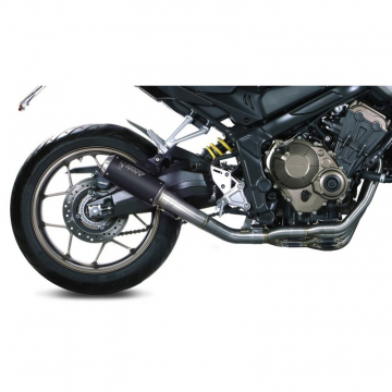 view Mivv H.072.SM3B MK3 Full Exhaust, Black Steel for Honda CB650R/CBR650R '19-