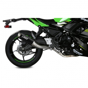 view Mivv K.044.LXBP GP Pro Full Exhaust, Black Steel for Kawasaki Ninja 650/Z650 '17-