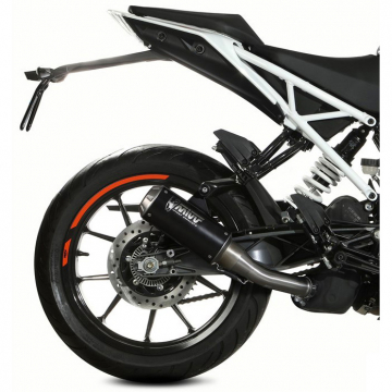 view Mivv KT.025.SM3B MK3 Slip-on Exhaust, Black Steel for KTM 390 Duke '21-