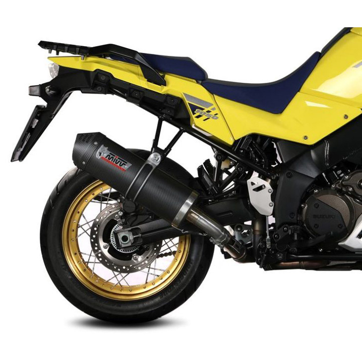 Mivv S Lec Oval Slip On Exhaust Carbon For Suzuki V Strom