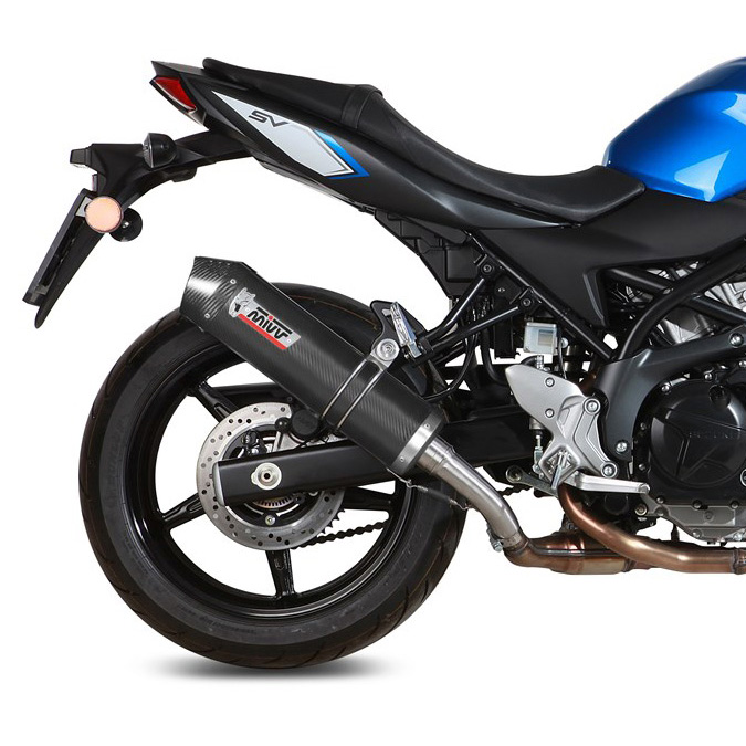 Mivv S L C Oval Slip On Exhaust Carbon For Suzuki Sv Accessories International