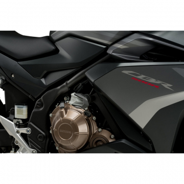 view Puig 3598N R19 Frame Sliders, Black for Honda CBR500R (2019-)
