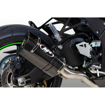 view M4 KA9974 Half Titanium Exhaust, Carbon Tech 1 Muffler for Kawasaki ZX-10R (2021-)