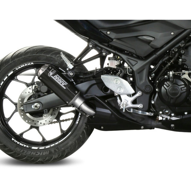 Mivv Y.055.SM3C MK3 Slip-on Exhaust, Carbon for Yamaha MT-03 (2016 ...