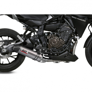 view Mivv Y.058.L4C Oval Full System Exhaust, Titanium/Carbon for Yamaha Tracer 700/7/GT (2021-)