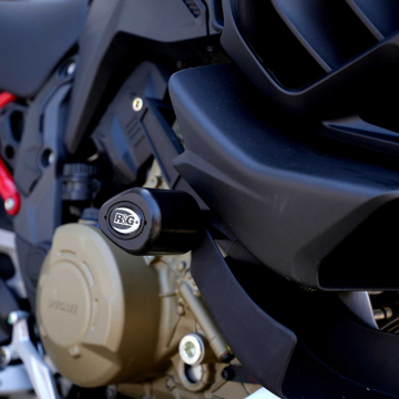 view R&G CP0565BL Aero Style Crash Protectors, Black for Ducati Multistrada V4(S)/Rally '23-