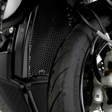 view R&G RAD0316PROBK PRO Radiator Guard, Matte Black for Ducati Diavel V4 (2023-)