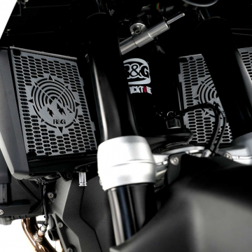 view R&G RAD0332PROTI PRO Radiator Guards, Titanium for BMW R1300GS '23-