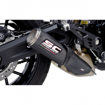 view SC-Project D40-38CR CR-T Slip-on Exhaust, Carbon for Ducati Scrambler 800 (2023-)
