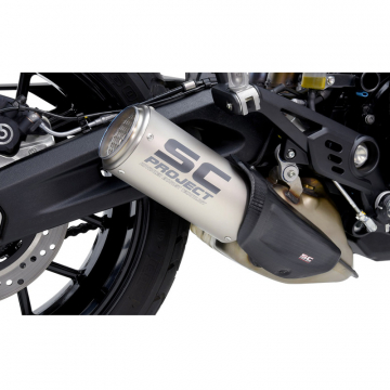 view SC-Project D40-38TR CR-T Slip-on Exhaust, Titanium for Ducati Scrambler 800 (2023-)