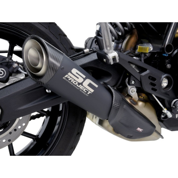 view SC-Project D40-T41MB S1 Slip-on Exhaust, Matte Black for Ducati Scrambler 800 '23-