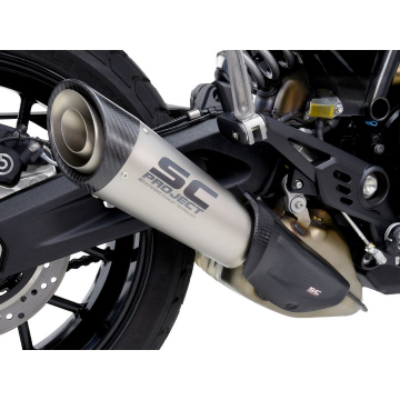 view SC-Project D40-T41T S1 Slip-on Exhaust, Titanium for Ducati Scrambler 800 '23-