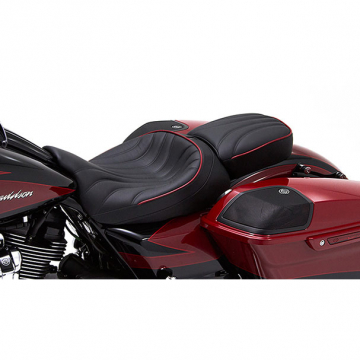 view Corbin HD-FLH-9-STL-E Tall Solo Seat, Heated for Harley Touring (2009-)