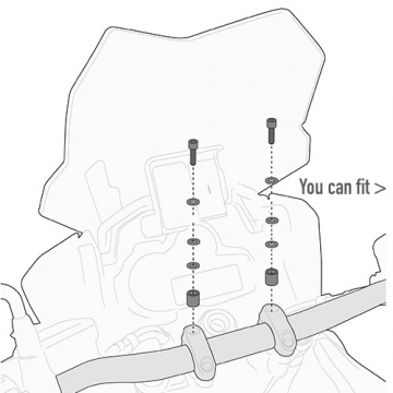 view GIVI 04SKIT Fitting kit for S900A Smart Bar