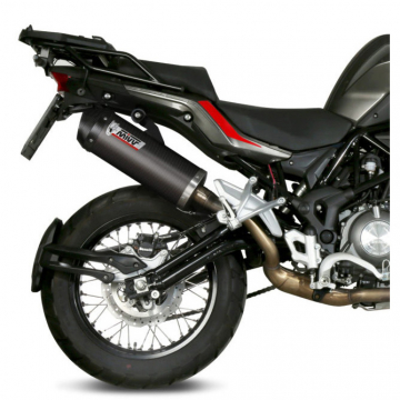 view Mivv E.004.LEC Oval Slip-on Exhaust, Carbon for Benelli TRK 502X '22-